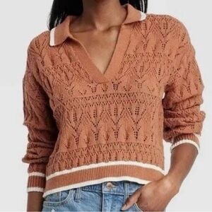 Collared orange sweater from Target